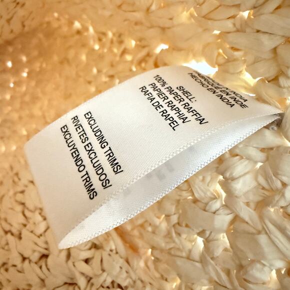 Anthropologie Natural Farmers Market Raffia Tote NWT - Picture 8 of 11